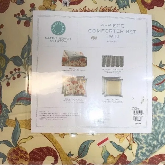 Sold⚠️Martha Stewart Collect 4pc Comforter Set Twin - Picture 4 of 4